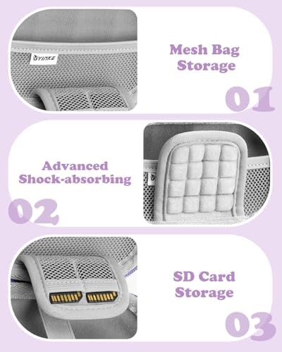 Digital Camera Case for CAMKORY/KODAK PIXPRO with SD Card Storage, Violet - Image 3