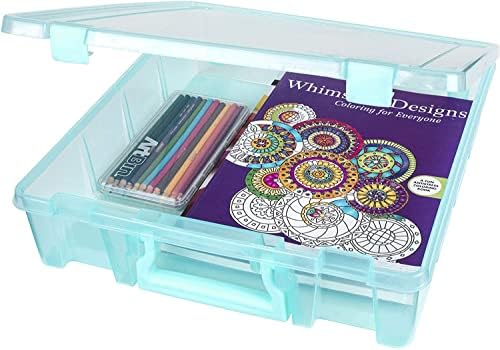 ArtBin 6955AA Super Satchel 1-Compartment Box, Art & Craft Organizer, 1-Pack, Translucent Aqua by ArtBin