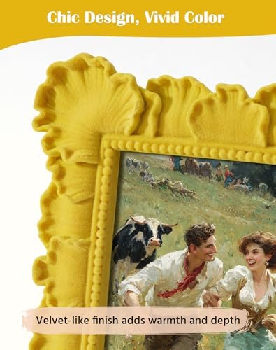 4x6 Yellow Resin Picture Frame for Home Office Gallery Wall Decor - Image 3