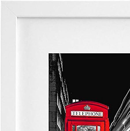 Americanflat 11x14 Picture Frame with Shatter-Resistant Glass - Use as 8x10 Frame with Mat or Display 11x14 Photo Without Mat - Signature Collection - Picture Frames for Wall Display - White - Image 7