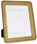 Cuspin 8x10 Picture Frame Gold, Vintage Rattan Textured Resin Photo Frame by Cuspin
