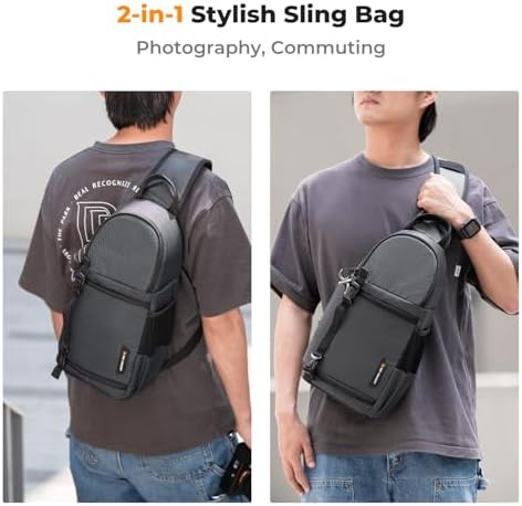 K&F CONCEPT Camera Sling Bag, Compact Crossbody Backpack, 10L - Image 6