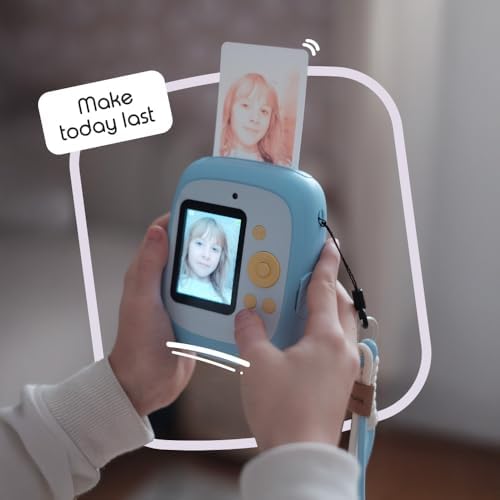 kiimento Instant Print Digital Camera, Ink-Free Thermal Printing with 4 Color-Themed Paper Options, 2.4” HD Screen, Selfie Lens, 48MP Photo, 1080p Video, 32GB Memory Card – Model P2 (Sky Blue) - Image 7