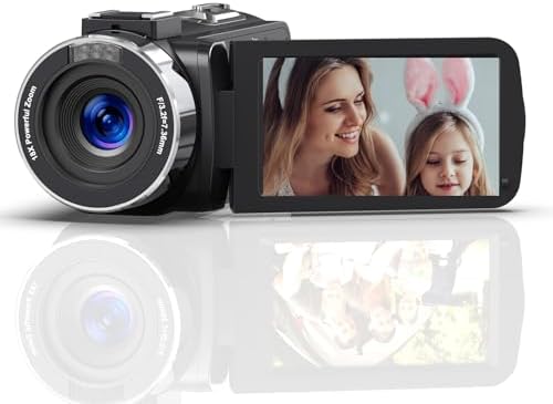 4K 80MP Camcorder Video Camera 18X Digital Zoom Vlogging Camera by Peryoua