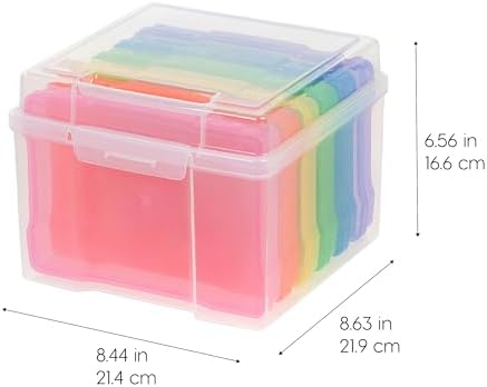 IRIS USA Photo Storage Box |Made in USA| 6 Cases - Clear - Image 2