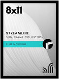 Americanflat 8x11 Picture Frame - Slim Molding - Black by Americanflat