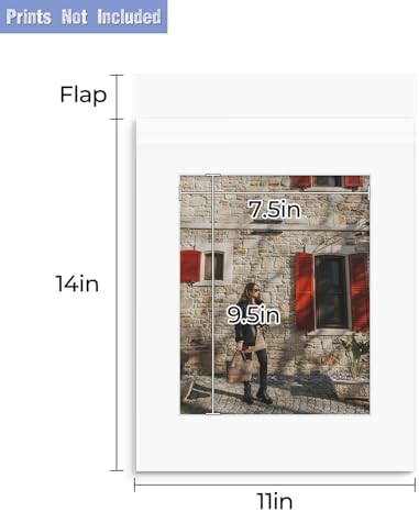 Golden State Art, 10 Pack 11x14 Slip-in Photo Mats Kits for 8x10 Photos White - Image 2