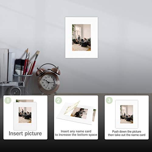 Golden State Art, 25 Pack 8x10 White Photo mat for 5x7 Photo, Thick Cardstock Frame, Pre-Adhesive Mat with Backing Board, Include 25 Clear Bags, Acid Free, For Photo Storage, Display And Mailing - Image 5