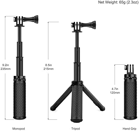 GEPULY Mini Hand Grip Short Selfie Stick Tripod Stand for GoPro Action Cams - Image 4