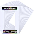 Hygloss 48 Pack Paper Picture Frames, White cardstock Photo Frame 4.75x6.75-Inch, Papers Frames to Decorate for Wedding Birthday DIY Classroom Crafts and Decorations by HyglossProductsInc