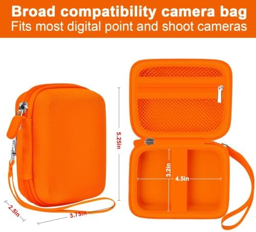ALKOO Digital Camera Case for CAMKORY, Camera Pouch for KODAK Pixpro -Orange - Image 3