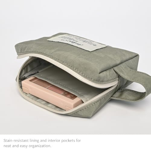 Monolike Archive 247 Handy Pouch, Navy - Small Nylon Pouch, Portable Cosmetic & Toiletry Case, Tech Cable Organizer, Daily Storage Bag - Image 3