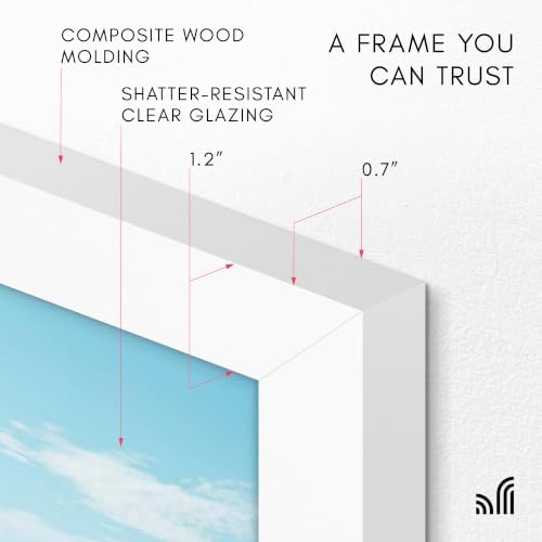 Americanflat 18x24 Poster Frame in White - Composite Wood with Polished Plexiglass - Horizontal and Vertical Formats for Wall with Included Hanging Hardware - Image 5