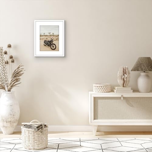 Americanflat 13x16 Picture Frame - Matted to 9x12 - Slim Molding - White - Image 7