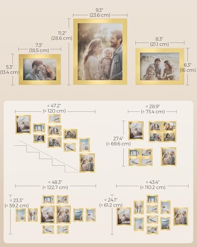 SONGMICS Collage Picture Frames, Set of 10, Glass - Image 5