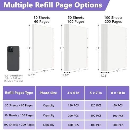 9x11 Self-Adhesive Photo Album Refill Pages, 3-Ring, 60 Pages - Image 4