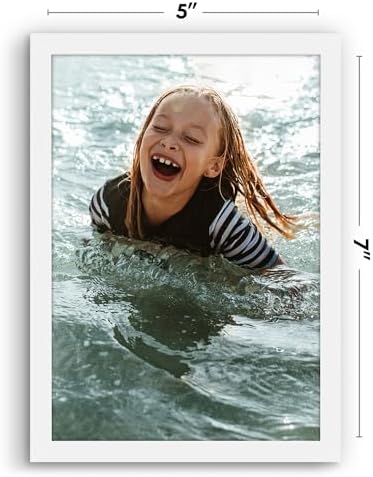 Americanflat 5x7 Picture Frame - Slim Molding - White - Image 2