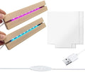 6" Multi Colored Wood LED Light Base with Acrylic Sheet for Home Decor Art by Lyshujli