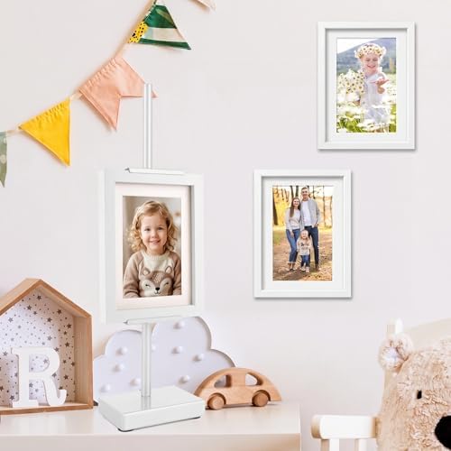 18” Steel Adjustable Tabletop Easel Stand,Picture Frame Holder for Display,Decorative Stands for Photos,Plates,Painting,Artwork,Poster,Books (White, 18 in) - Image 2