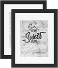 Califortree Black 11x14 Picture Frame - Display Photos 8x10 with Mat or 11x14 Without Mat - HD Glass Inside, Set of 2 by Califortree