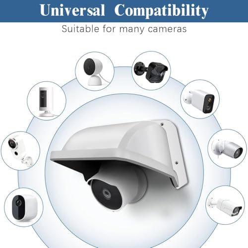 Universal Security Camera Cover Shield Sun Rain, Waterproof Protective Roof - Image 3