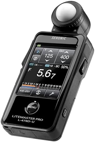 Sekonic LiteMaster Pro L-478D-U Light Meter, Touchscreen Incident & Reflected Meter with Flash Analyzing, Cine Frame Rate & Shutter Angle Control, Illuminance & Luminance Measurement - Image 4