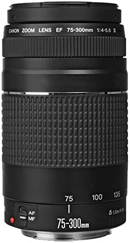 Canon EF 75-300mm f/4-5.6 III Telephoto Lens, 3PC Filter Kit,100S Back Pack,Lens Pouch,Grip, Grip Pod, Hood and More (21pc) (Renewed) - Image 2