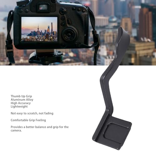 Aluminum Alloy Thumb Up Grip for ZFC Camera, Ergonomic Hand Rest, Lightweight Hot Shoe Mount Photography Accessories, Secure Hold & Dust Protection (Black) - Image 2