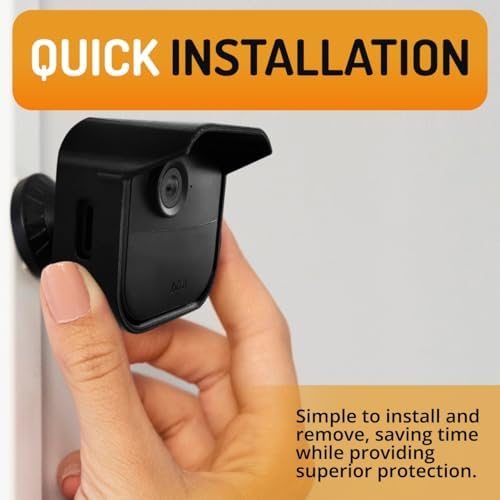 SplashNColor Blink 4 Outdoor Camera Waterproof Cover – Weatherproof Protective Skin Cover for Blink Outdoor 4 – Durable Blink Covers for Outdoors Waterproof - Easy Installation - 2 Pack - Black - Image 5