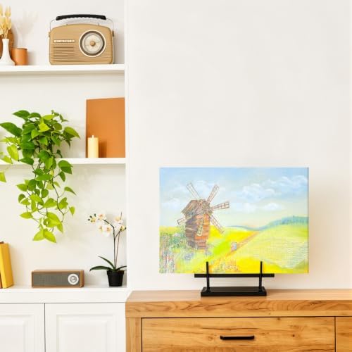 RattanView Metal Display Stand for Glass Art, Sleek Easel Holder, Black - Image 5