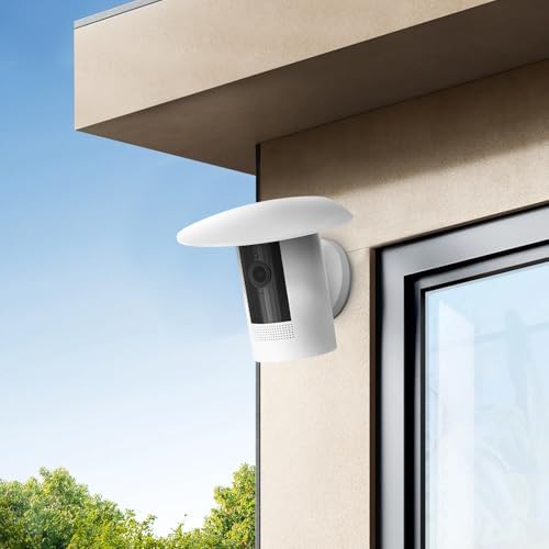 Camera Sun & Rain Shade Cover for Ring Stick Up Cam – UV-Resistant Waterproof Camera Hood Protector, No Drill Installation (White) - Image 4