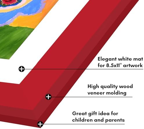 Americanflat 8.5x11 Changeable Kids Art Frame - Apple Red - Image 6