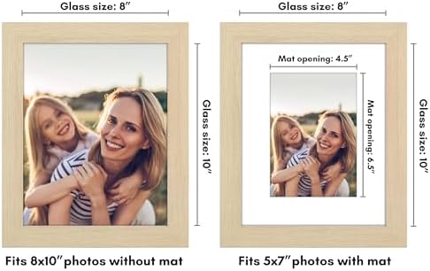Americanflat 8x10 Picture Frame - Matted to 5x7 - Natural Oak - Image 2