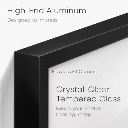Homeforia 11x14 Black Diploma Frame, High-End Metal, 8.5x11 Mat, Glass - Image 3