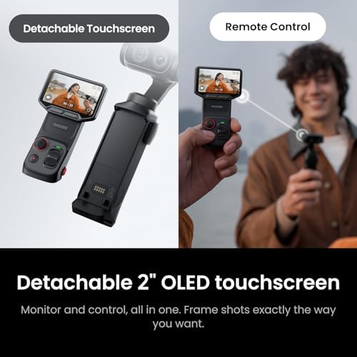 Insta360 Luna Ultra Vlog Bundle - 8K Vlogging Camera with Dual Leica Lenses, 12× Zoom, 1" Sensor, Detachable 2" Touchscreen, Triple AI Chip, Pocket Gimbal Camera for Vlog Photography - Image 5