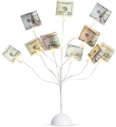 LED Gift Card Tree Holder to Hold Gift Cards, Lottery Tickets, Money by CraftyCrocodile