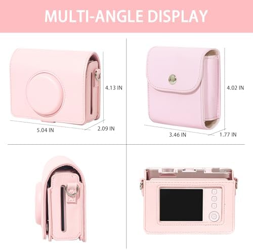 CAIYOULE Camera Case for Instax Mini EVO Instant Film Camera, Gentle Rose - Image 3