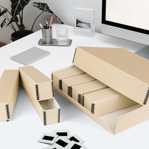 Golden State Art, Archival Slide Storage Box, Tan, 15.5"x11.5"x3" - Image 4