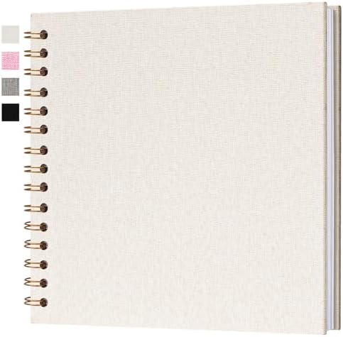 10x10 Inch Scrapbook DIY Photo Album, 40 Sheets (80 Pages), Beige by Hiwhy