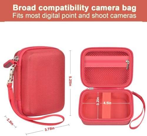 ALKOO Digital Camera Case for CAMKORY, Camera Pouch for KODAK Pixpro -Red - Image 3