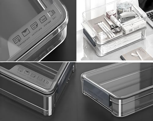 Clear Storage Box with Latch, 2 Pack, Stackable - Image 3