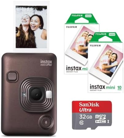 Fujifilm INSTAX Mini LIPLAY Hybrid Instant Camera (Deep Bronze Starter Bundle) by FUJIFILM