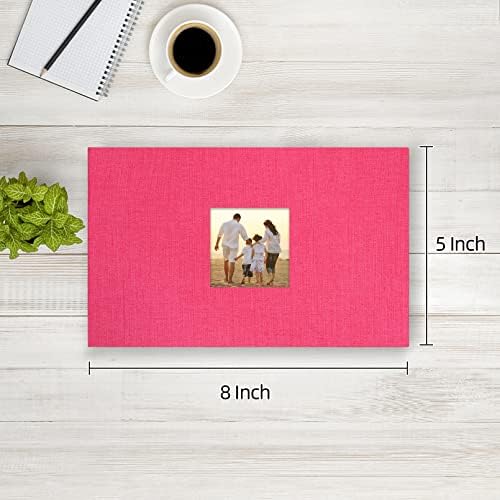 potricher Photo Album 4x6 Pictures, 100 Pockets, Linen Cover, Rose Red - Image 2