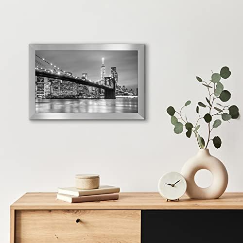 Americanflat 8.5x14 Picture Frame with Shatter-Resistant Glass - Signature Collection - Gallery-Style Frames Made of Engineered Wood - Photo Frame for Wall Display - Silver - Image 4