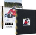 8x10 Photo Album 20 Pockets Linen Cover Kids Artwork Black by Remowith