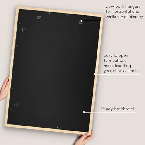 Americanflat 28x40 Poster Frame - Matted to 24x36 - Natural Oak - Image 5