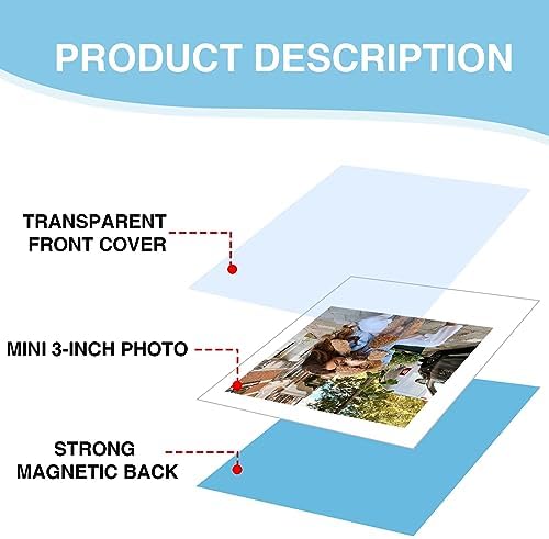 CAIYOULE 20 Packs Magnetic Picture Frame for Fujifilm Instax Mini Photo - Image 3