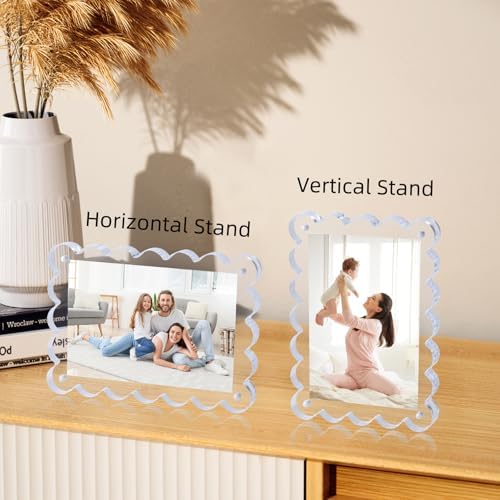 Chivalral 3 Pack 4x6 Acrylic Picture Frame, Double-Sided Tabletop Display - Image 6