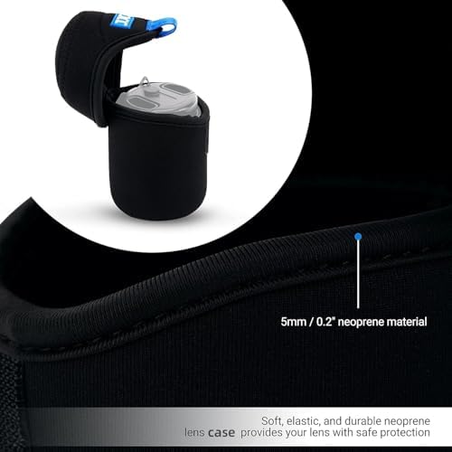 JJC Portable Neoprene Mirrorless Camera Lens Case Protective Case Storage Bag for Nikon Z 35mm 85mm Sony FE 20mm 24mm F1.4 16-55mm 18-105mm 55-210mm and other Lens below 3.07" X 4.64"(D x L) - Image 3
