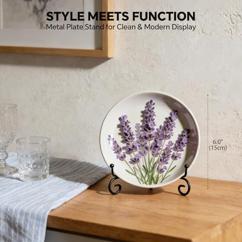 Artliving Plate Stands for Display, 6 Inch Black Iron Easel Plate Display Photo Holder Stand, Displays Picture Frames, Decorative Plates, Tablets and Art (2 pack) - Image 4